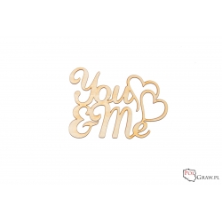 Napis YOU&ME 9cm  A614